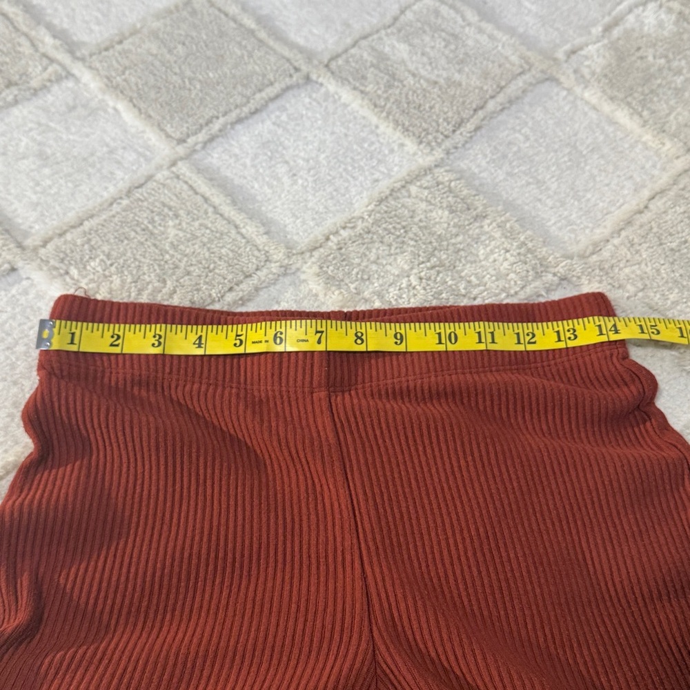 LOFT Petite Small Rust Red Ribbed Pants - Picture 9 of 11
